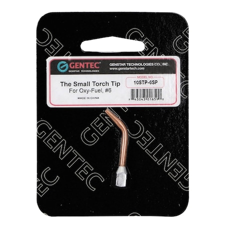 Gentec THE SMALL TORCH OXY-FUEL TIPS, Oxy-Fuel Tip#6, Small Torch 10STP-6SP